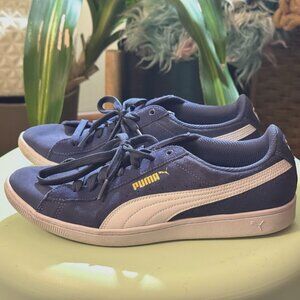 PUMA Vikky Classic Suede Lace-Up Sneakers, Blue Indigo, US 9.5